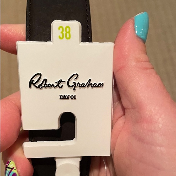 Robert Graham Two-Tone Leather Belt - Picture 2 of 3